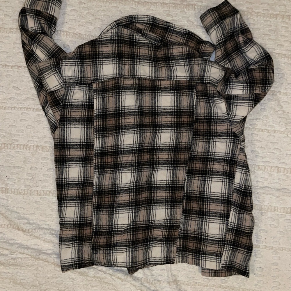 Plaid Button-Up Shacket - Picture 2 of 2